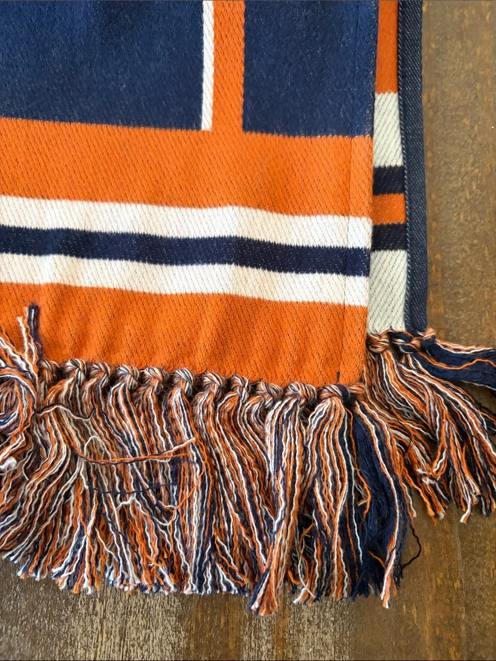 NWOT Burberry Script Football scarf size 166x50